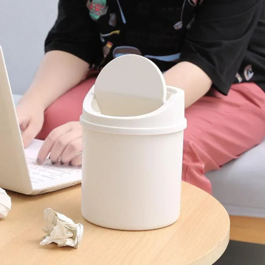 Stylish Small Trash Can for Bedroom Desk