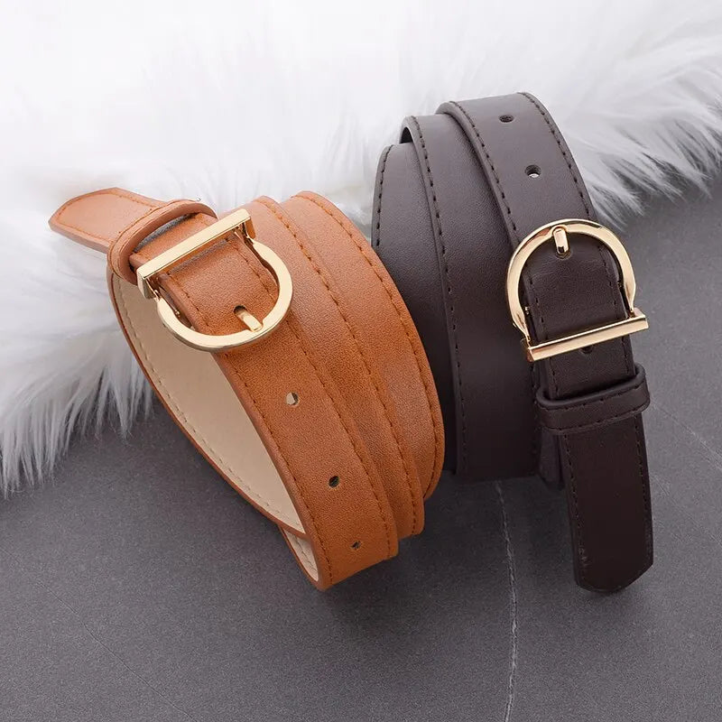 Luxury Soft PU Leather Women’s Belt