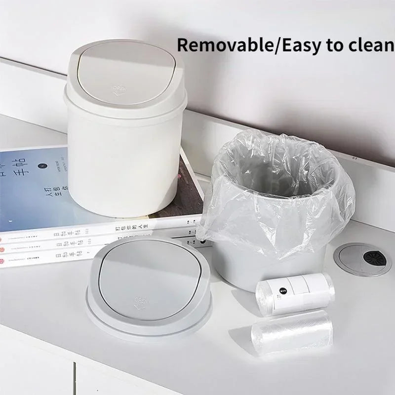 Stylish Small Trash Can for Bedroom Desk