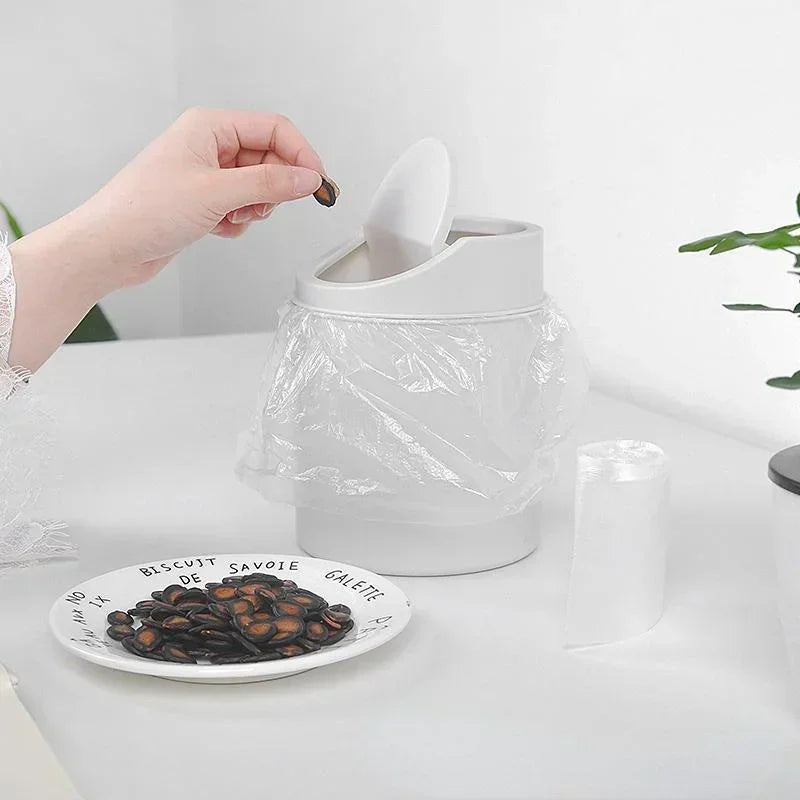 Stylish Small Trash Can for Bedroom Desk